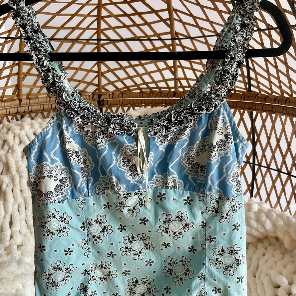 Anthropologie Elevenses Blue Sleeveless Top size 4